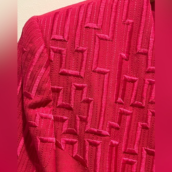 Vintage vibrant pink embroidered Double-Breasted Women's Jacket John Meyer 10 - Picture 10 of 11